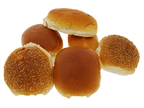 Gesort.witte broodjes 6 st