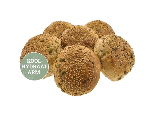 Koolhydr. arm/6-granen bol&nbsp;6 stuks